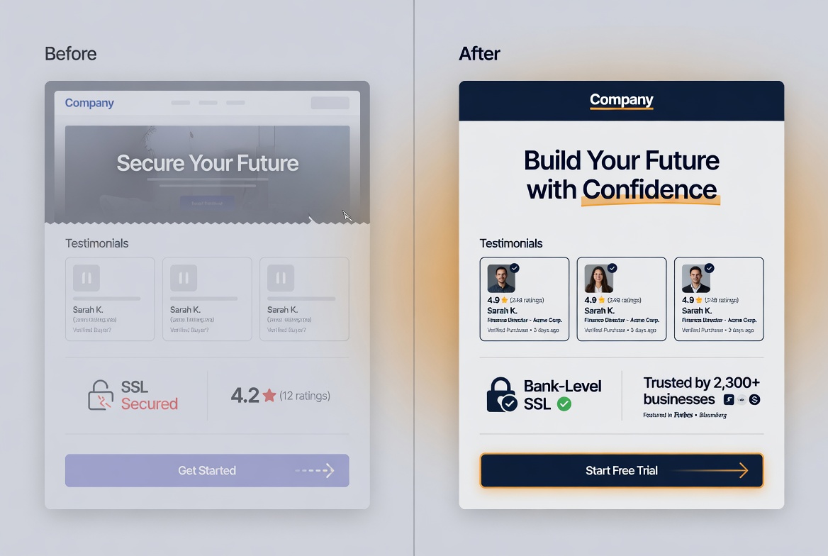 What Actually Changes After You Fix Trust Signals? (Real Before & After Examples)