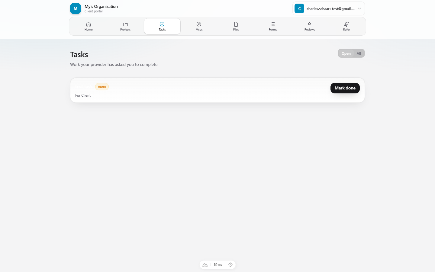 Client tasks