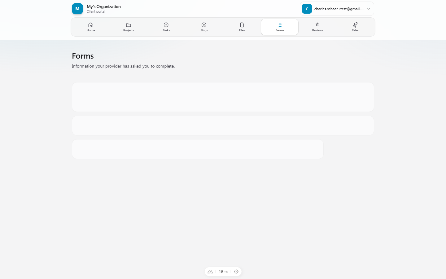 Client forms